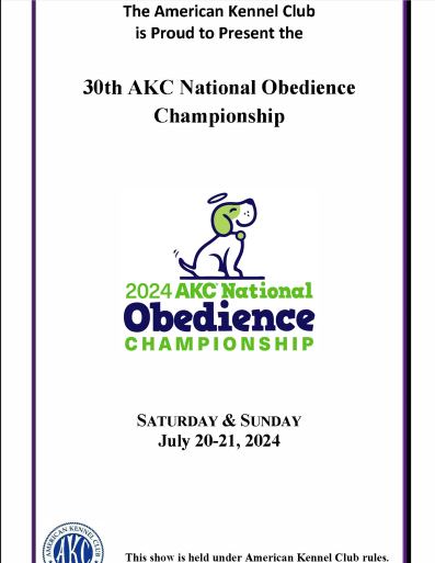 OB01 - 2024 National Obedience Championship Catalog