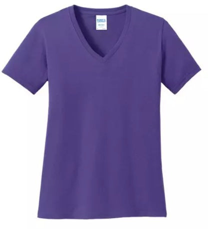 AGI05 ~ Ladies Port & Co. Cotton V Neck Tee   LPC54V