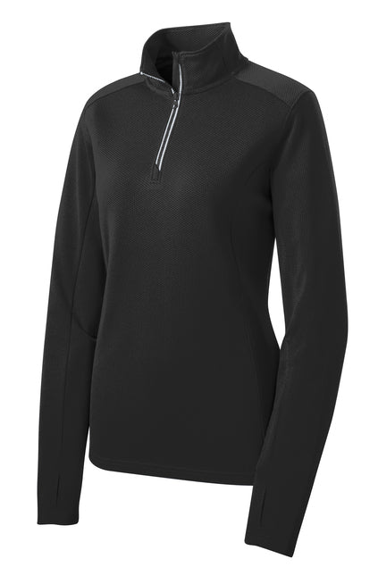 AGI25b ~ Ladies SportTek Sportwick Textured Quarter Zip Pullover  LST860