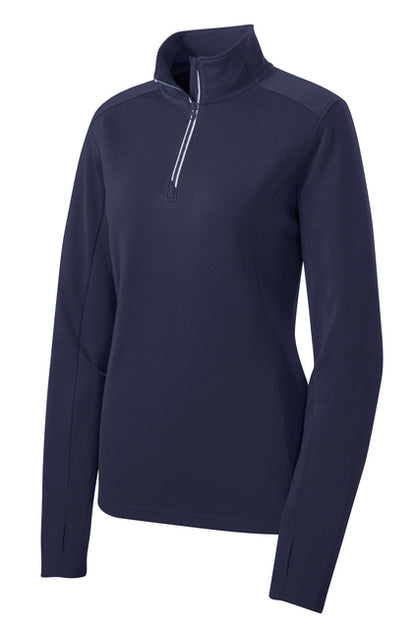 AGI25b ~ Ladies SportTek Sportwick Textured Quarter Zip Pullover  LST860
