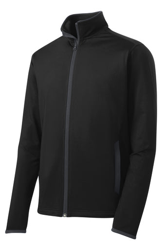 JAC28 ~ Adult Mens SportTek Contrast Full Zip Jacket  ST853
