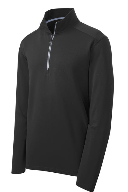 JAC26b ~ Adult Mens SportTek Sportwick Textured Quarter Zip Pullover  ST860