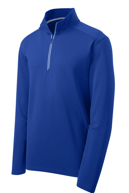 JAC26b ~ Adult Mens SportTek Sportwick Textured Quarter Zip Pullover  ST860